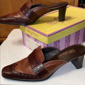 Brighton Thames Mule in 2tone brown